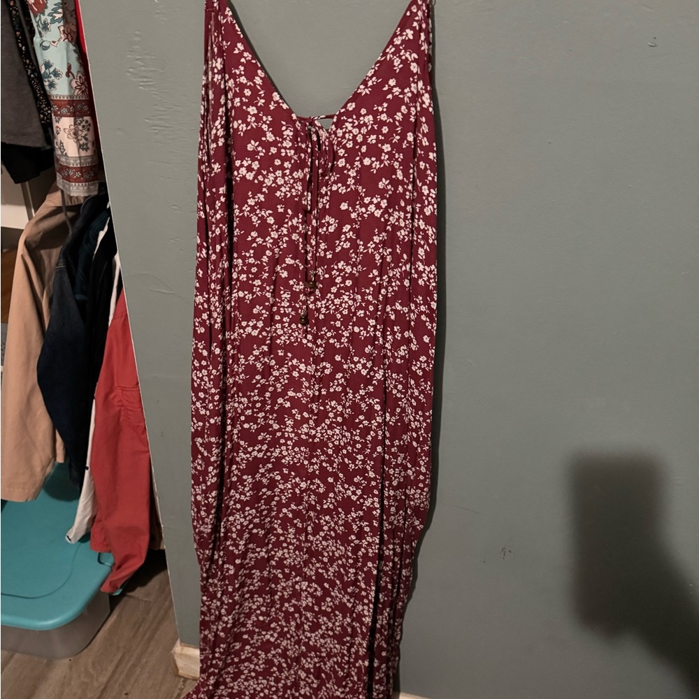 Easel Red Spaghetti Strap Sundress Maxi